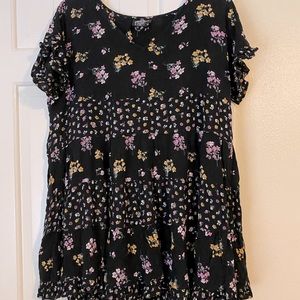 Black floral dress